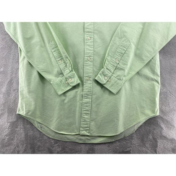 Ralph Lauren Yarmouth Oxford Button Down Shirt Green Pony Logo Men's 16.5 - Picture 5 of 10